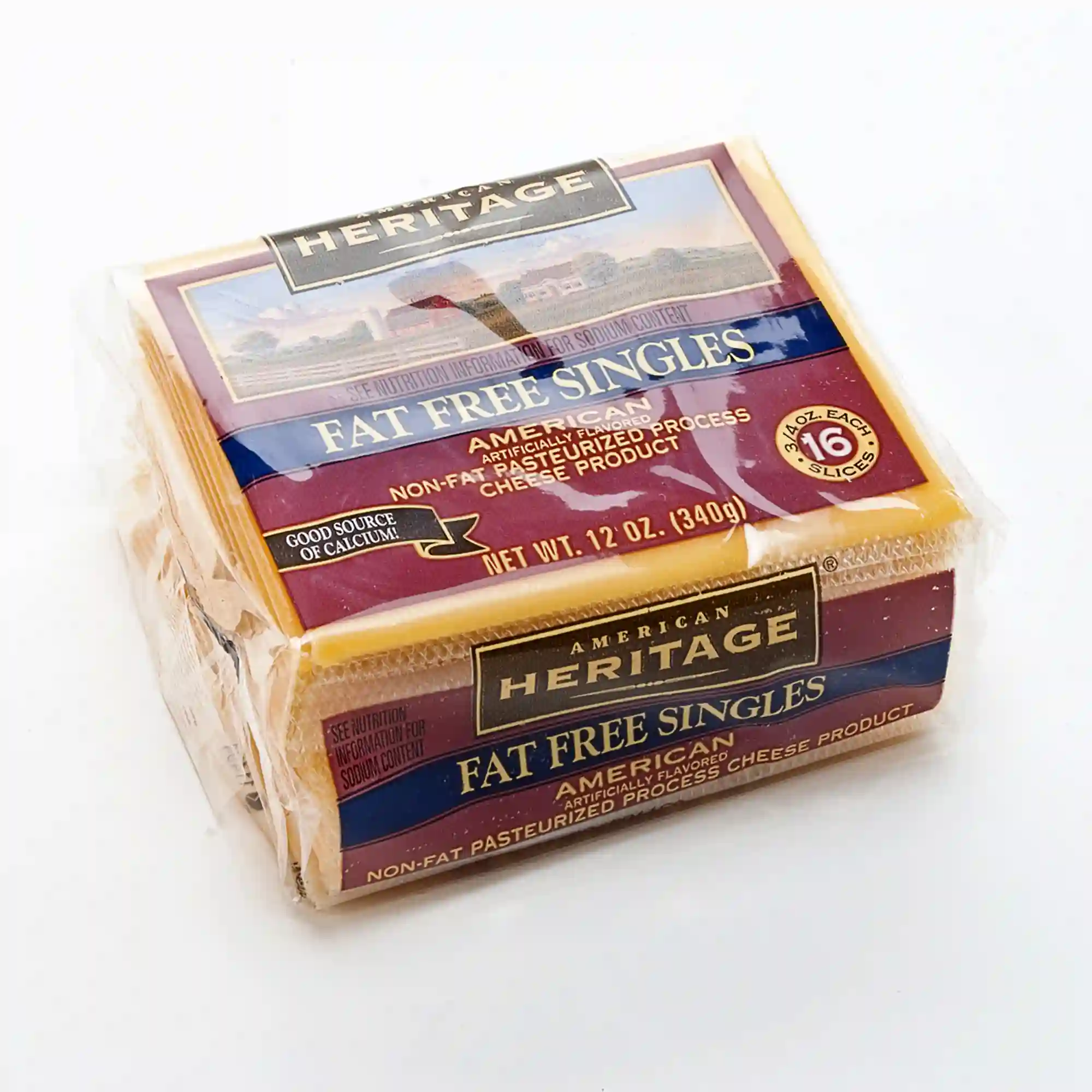 KAC -Heritage fat free singles USA cheese 340gm 