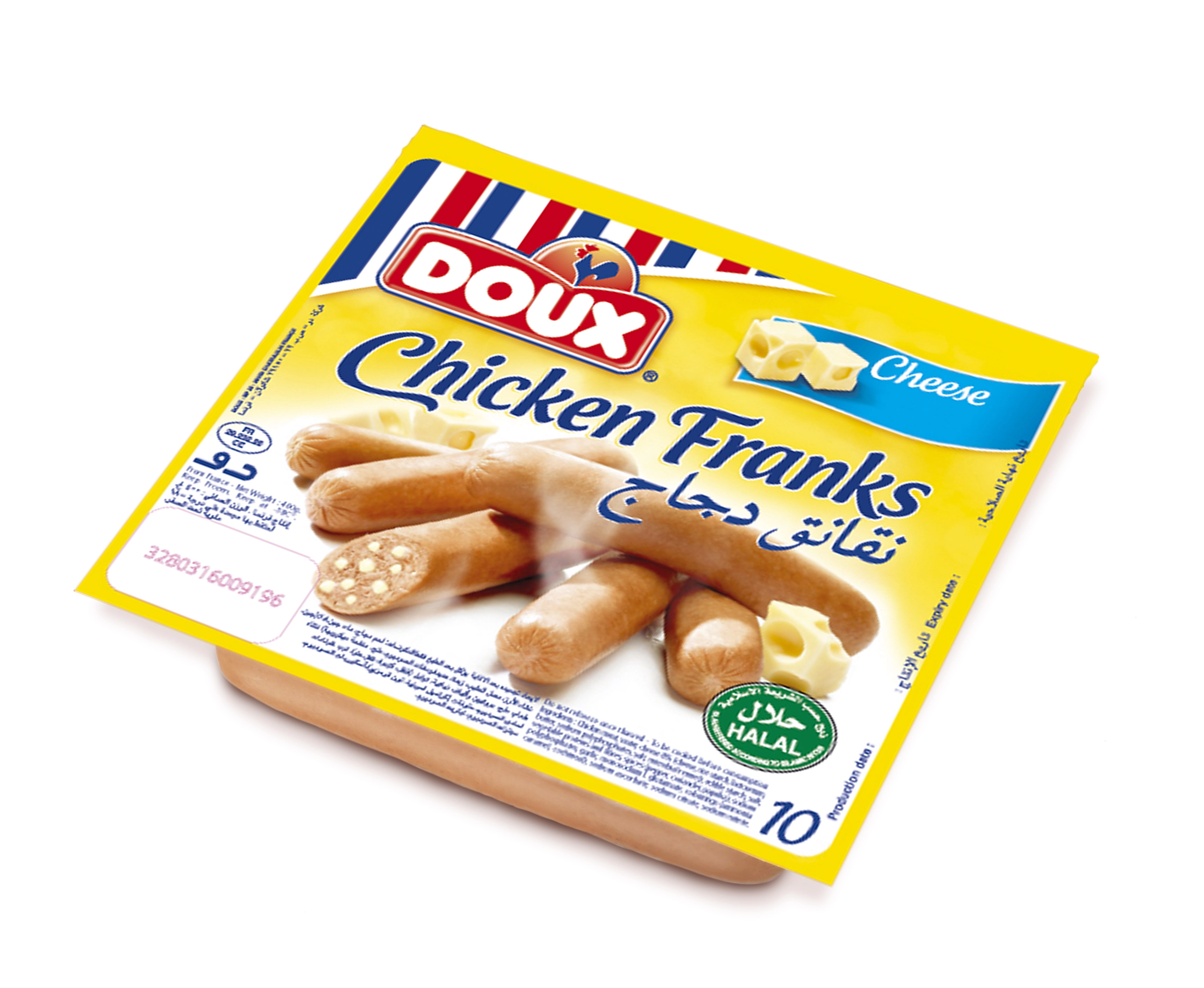 KAC -DOUX CHICKEN FRANKS WITH CHEESE
