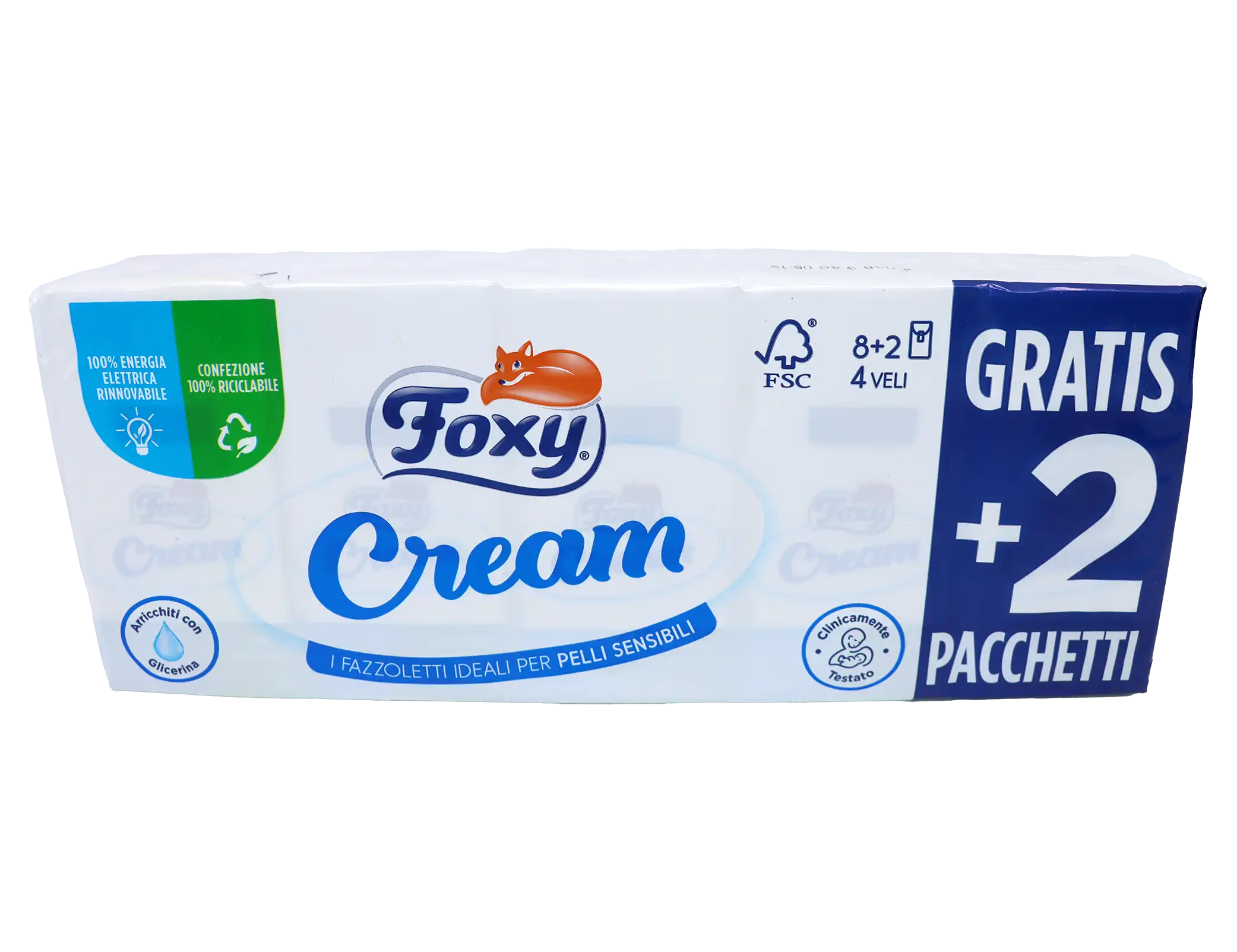 KAC - Foxy Cream Pocket Tissues 8+2