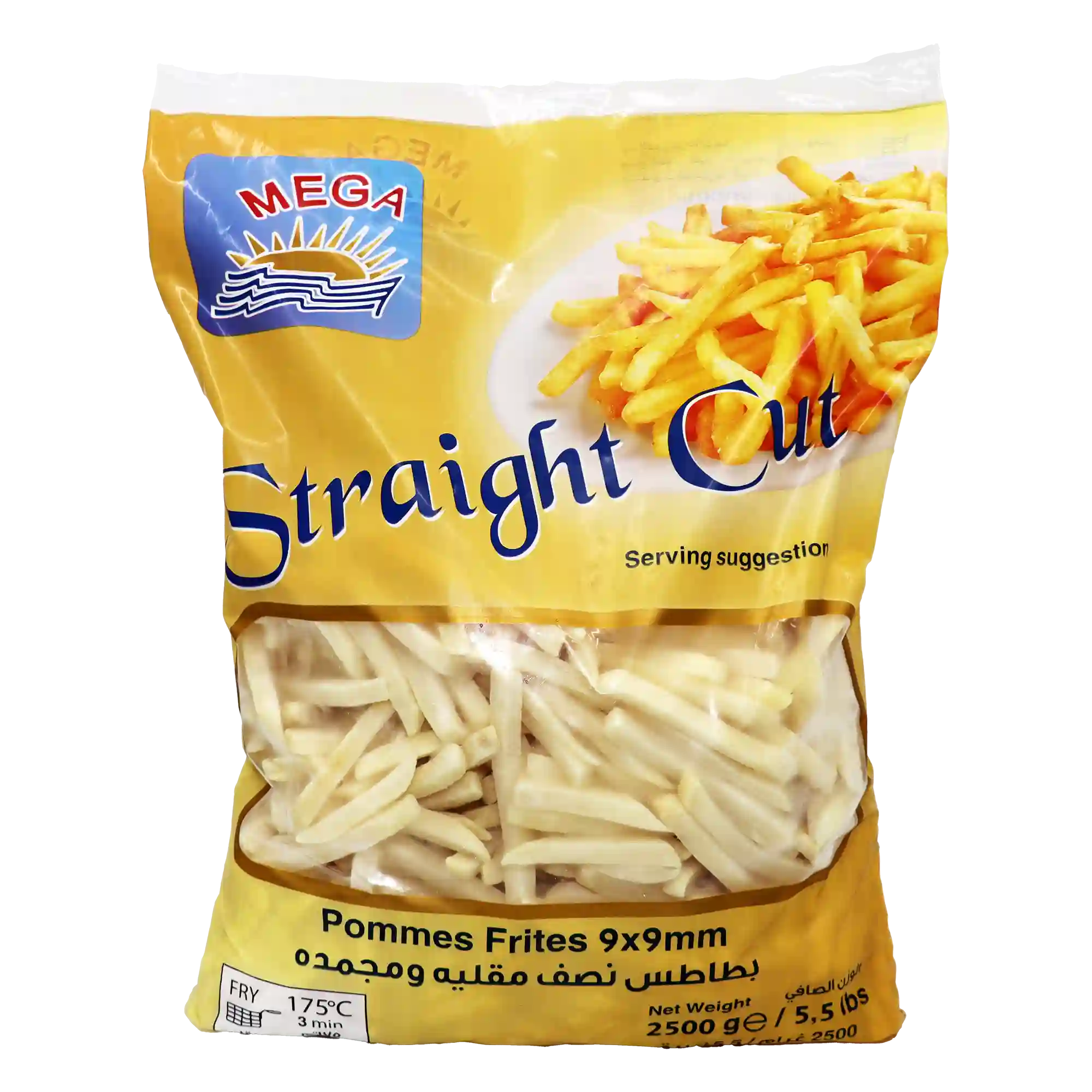 KAC - Mega fries 9*9 - 2.500 KG